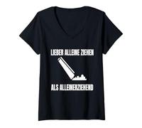 Mujer Prefiero Tirar Solo Que un Padre Soltero - Divertido Camiseta Cuello V