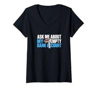 Mujer Pregunte sobre mi Cuenta bancaria vacía rompió mecánico de reparación de automóviles Camiseta Cuello V
