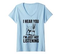 Mujer Presa Canario Perro Divertido Presa Canario Camiseta Cuello V