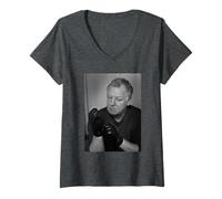 Mujer Presentador de Les Dennis Family Fortunes El espectáculo de la Risa Camiseta Cuello V