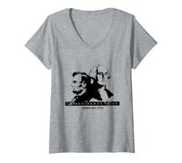 Mujer Presidents Day - Camiseta con diseño de President Washington Lincoln Camiseta Cuello V