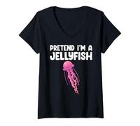 Mujer Pretend I'm A Jellyfish Kids Men Women Costume Camiseta Cuello V