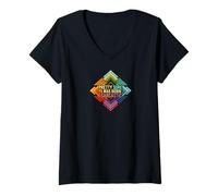 Mujer Pretty Sure I Was Born Sarcastic Funny Retro Geometric Camiseta Cuello V