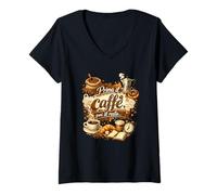 Mujer Prima il Caffè POI il Resto - Motivazionale Amanti del Caffè Camiseta Cuello V