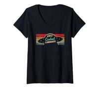 Mujer Primer Contacto Candidato OVNI Abducción Alien Platillo Volador Camiseta Cuello V