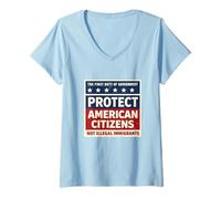 Mujer Primer Deber del Gobierno Conservador Libertad de votantes amorosos Camiseta Cuello V