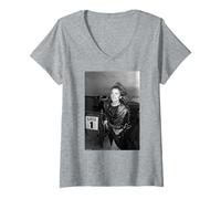 Mujer Primera Dama Jacqueline Kennedy Onassis por Michael Grecco Camiseta Cuello V
