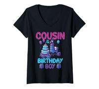 Mujer Primo cumpleaños niño Llama piñata Fiesta cumpleaños niños niñas niño Camiseta Cuello V