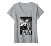 Mujer Prince Amsterdam 1981 Guitarra Purple Rain de Virginia Turbett Camiseta Cuello V