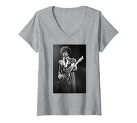 Mujer Prince Guitar Purple Rain Tour en Vivo en 1984 Camiseta Cuello V