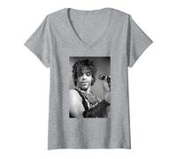 Mujer Prince Live 1981 Amsterdam Purple Rain por Virginia Turbett Camiseta Cuello V