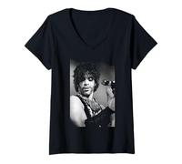 Mujer Prince Live Amsterdam 1981 Purple Rain por Virginia Turbett Camiseta Cuello V