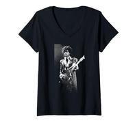 Mujer Prince Live Guitar Purple Rain Tour 1984 Camiseta Cuello V