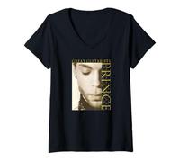 Mujer Prince_Purple Rain_071 Camiseta Cuello V