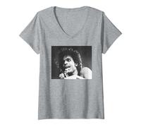 Mujer Prince Singing Purple Rain Tour Live 1984 Camiseta Cuello V