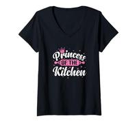 Mujer Princesa de la Cocina Camiseta Cuello V
