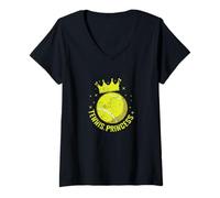 Mujer Princesa del Tenis Camiseta Cuello V