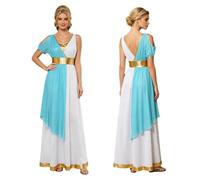 Mujer Princesa Grecia Antigua Disfraz Griego Traje Toga Mujeres Azul XXL