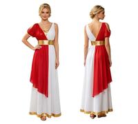 Mujer Princesa Grecia Antigua Disfraz Griego Traje Toga Mujeres Rojo S