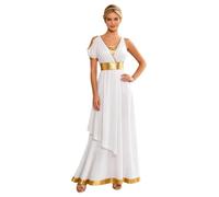 Mujer Princesa Grecia Antigua Traje Romaní Mujeres Romano Talla XL Blanco M