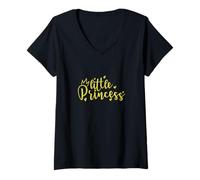Mujer Princesita con Corazones Camiseta Cuello V
