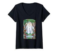 Mujer Princess Bride Westley and Buttercup Stained Glass Movie Camiseta Cuello V