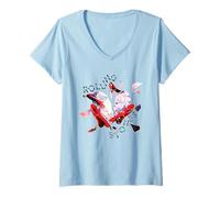 Mujer Prism Heart oficial de The Rolling Stones Camiseta Cuello V