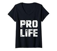 Mujer Pro-Life Conservative Pro Life Activista por nacer Derechos del bebé no Nacido Camiseta Cuello V