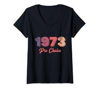 Mujer Pro Roe 1973 Pro Choice Feminismo por los Derechos de Las Mujeres Camiseta Cuello V
