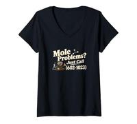 Mujer Problemas Lunares Solo Llame al Maestro de química Camiseta Cuello V