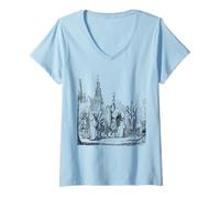 Mujer Procesión Eucarística del Domingo de Ramos Sacerdote Católico Pascua Camiseta Cuello V