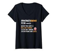 Mujer Procrastibaking Verbo Millones de Cosas ignorar Camiseta Cuello V