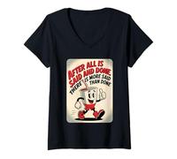 Mujer Procrastinar después de todo dicho y hecho TDAH sarcástico Camiseta Cuello V