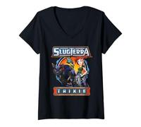 Mujer Producto Oficial de Slugterra | Trixie | STC3002 Camiseta Cuello V