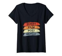 Mujer Productor de vídeo Camiseta Cuello V
