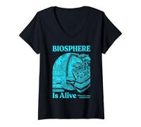 Mujer Profesor de Biología Ciencias de la Tierra Ecología EST Camiseta Cuello V