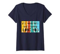 Mujer Profesor Divertido, erais Salvajes, Pero yo, discretamente, os Amo, Retro Camiseta Cuello V