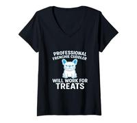 Mujer Professional Frenchie Cuddler French Bulldog Camiseta Cuello V