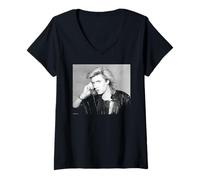 Mujer Programa de Preguntas sobre Pop de Simon Le Bon Duran Duran Virginia Turbett Camiseta Cuello V