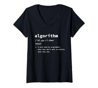 Mujer Programador de código binario - Desarrollo de software Camiseta Cuello V