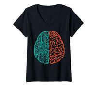 Mujer Programador de código binario - Desarrollo de software Camiseta Cuello V