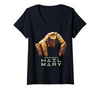 Mujer Project Hail Mary Rocky The Alien Distressed Portrait Camiseta Cuello V