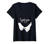 Mujer Promesa Pinky I Got You - Símbolo de Apoyo y conexión Camiseta Cuello V