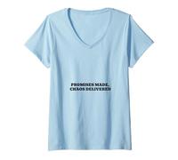 Mujer Promesas Hechas, Caos cumplido Camiseta Cuello V