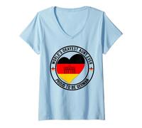Mujer Promocionado a tía La mejor tía alemana La tía más buena del mundo Camiseta Cuello V