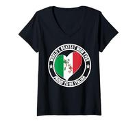 Mujer Promovido a Mamma Mejor Mamá Italiana Siempre Mundo Más Okayest Mamá Camiseta Cuello V
