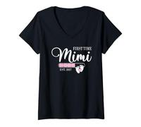 Mujer Pronto a ser Mimi 2027 Día de la Madre Primera Vez Mamá Camiseta Cuello V