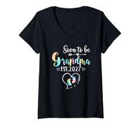 Mujer Pronto será la Abuela EST 2027 para la Nueva Abuela Camiseta Cuello V