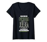 Mujer Pronto Seré Bombero Hermano Mayor Camiseta Divertida Camiseta Cuello V