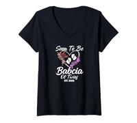 Mujer Pronto To Be Babcia of Twins EST 2026 Camiseta Cuello V